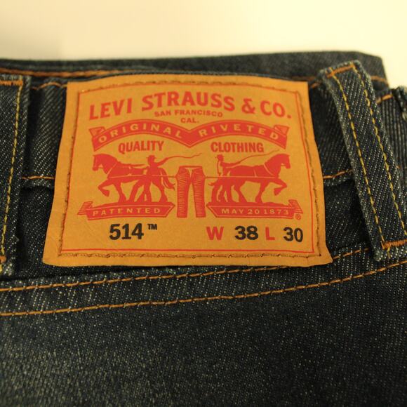 Levi's Mens 514 Blue Jeans Straight Leg W38 L30 NWT - Picture 2 of 8
